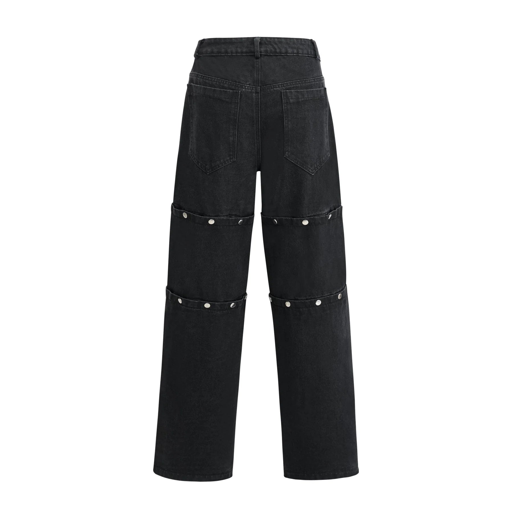 Malaya Jeans Black Buttoned Wide Leg
