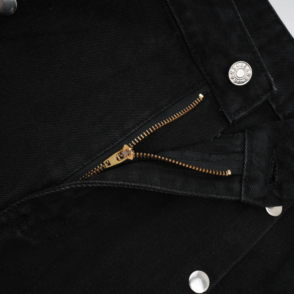 Malaya Jeans Black Buttoned Wide Leg