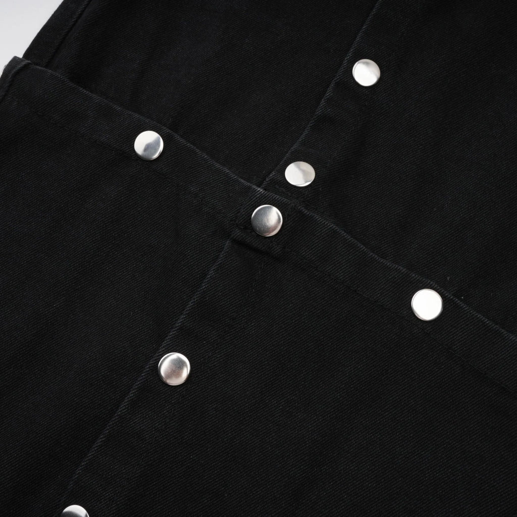 Malaya Jeans Black Buttoned Wide Leg