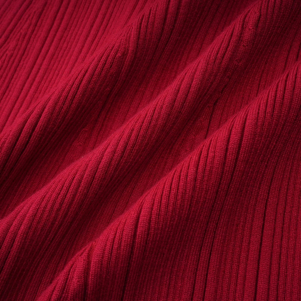 Mallory Midi Dress Red Crystal Embellished Scoop Neck
