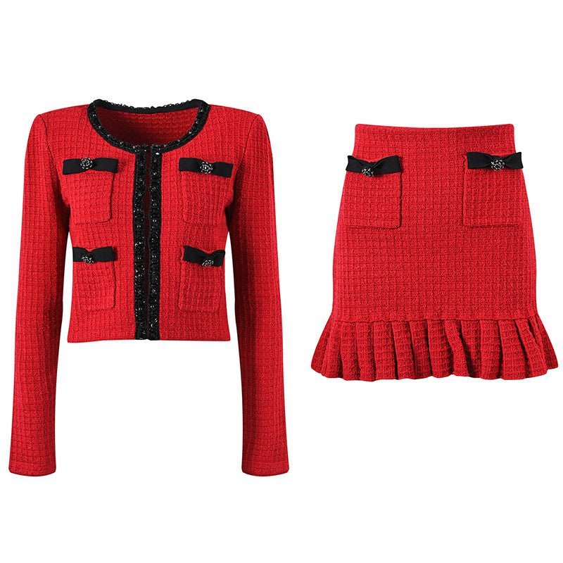 Maria Blazer & Skirt Set - Tailored Fit - Elegant Design - Vibrant - Fitted Shape - Classic Ensemble