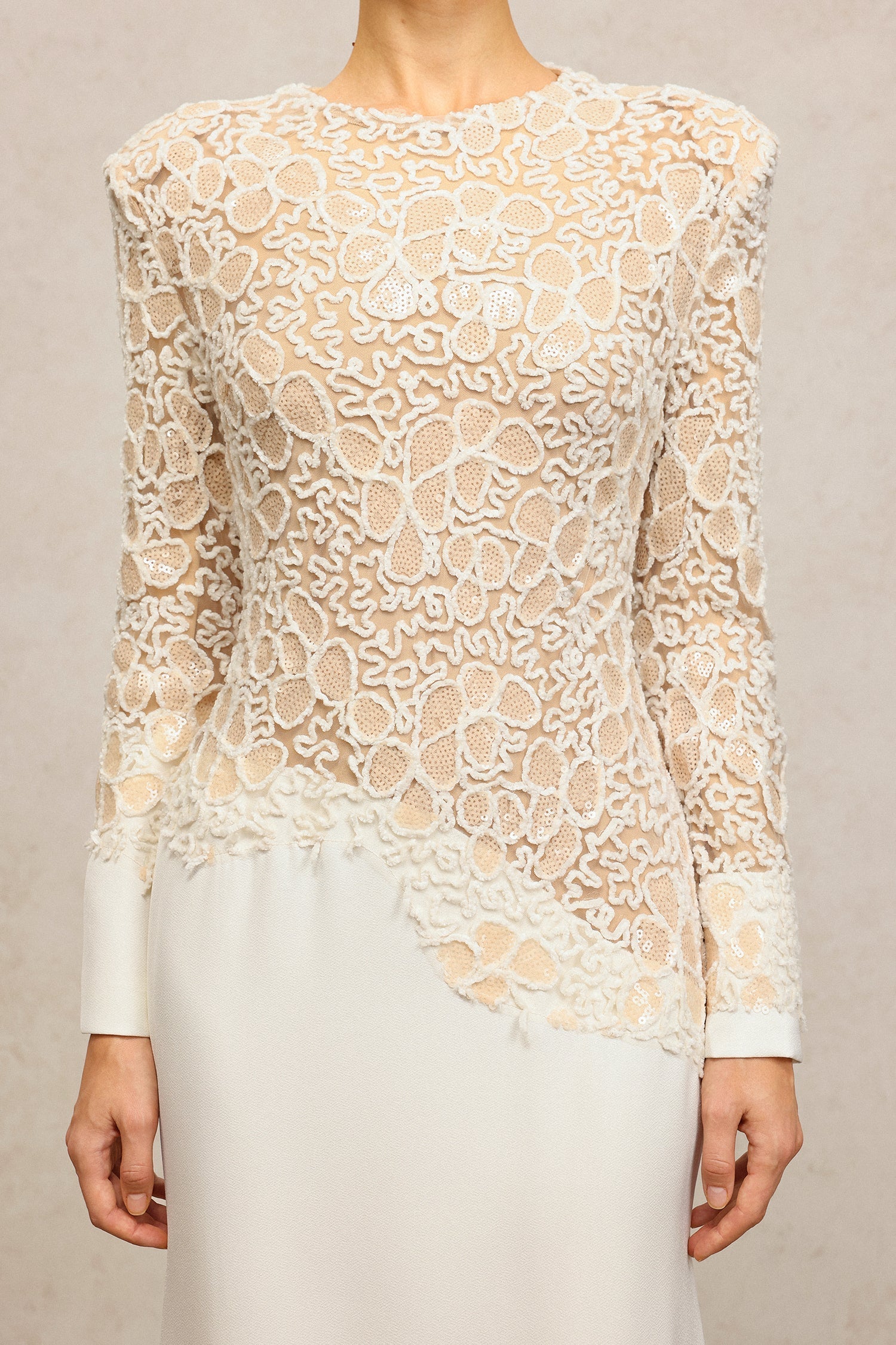 Mariah White Lace Maxi Dress for Formal Occasions