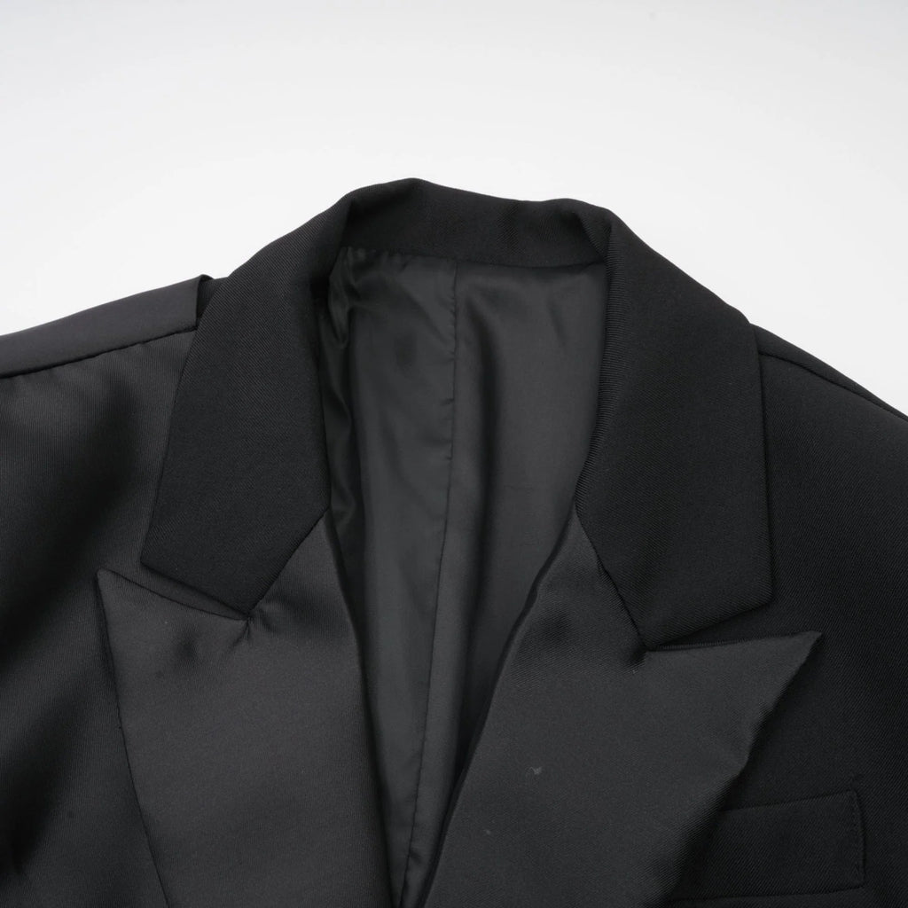 Mariangela Blazer Mariangela Oversize Bow Tie Black Blazer