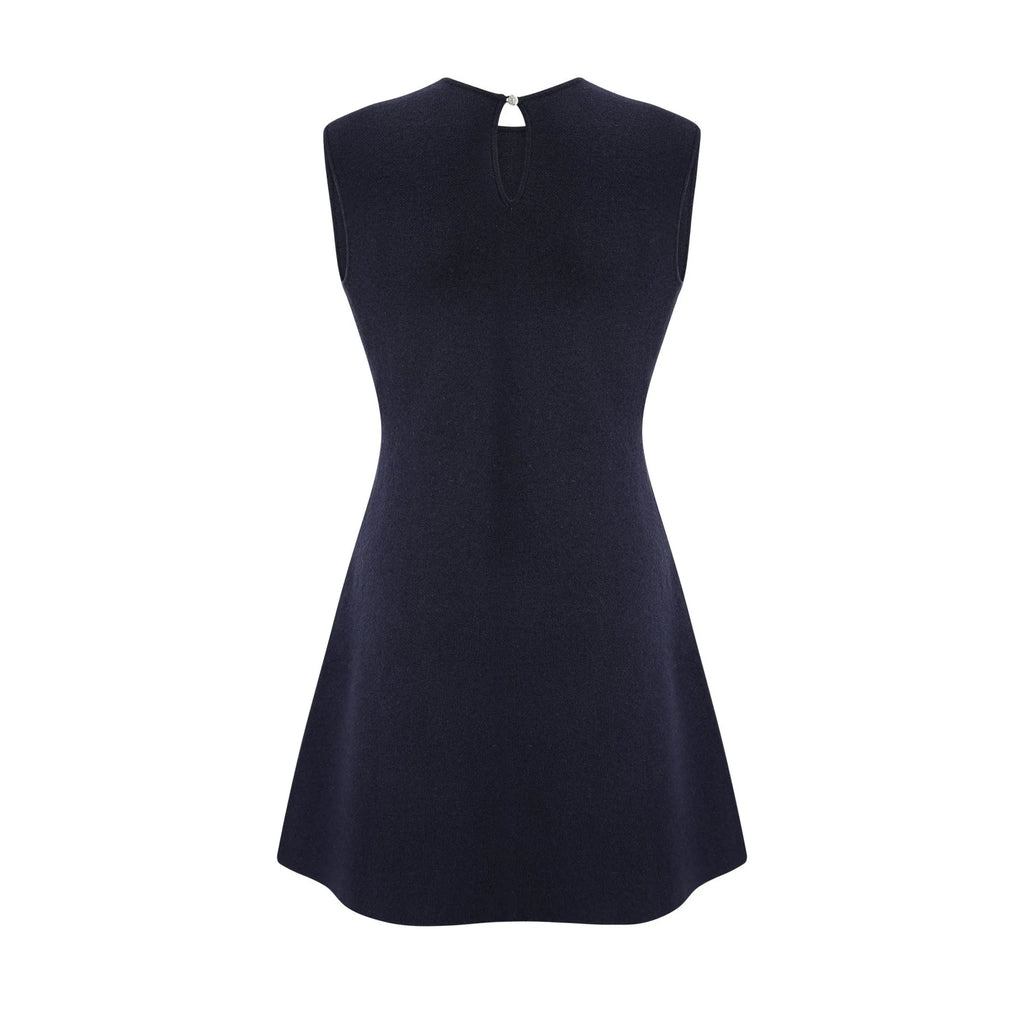Mariarosa Top & Dress Dark Blue Knitted Matching Set