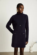 Mariarosa Top & Dress Dark Blue Knitted Matching Set