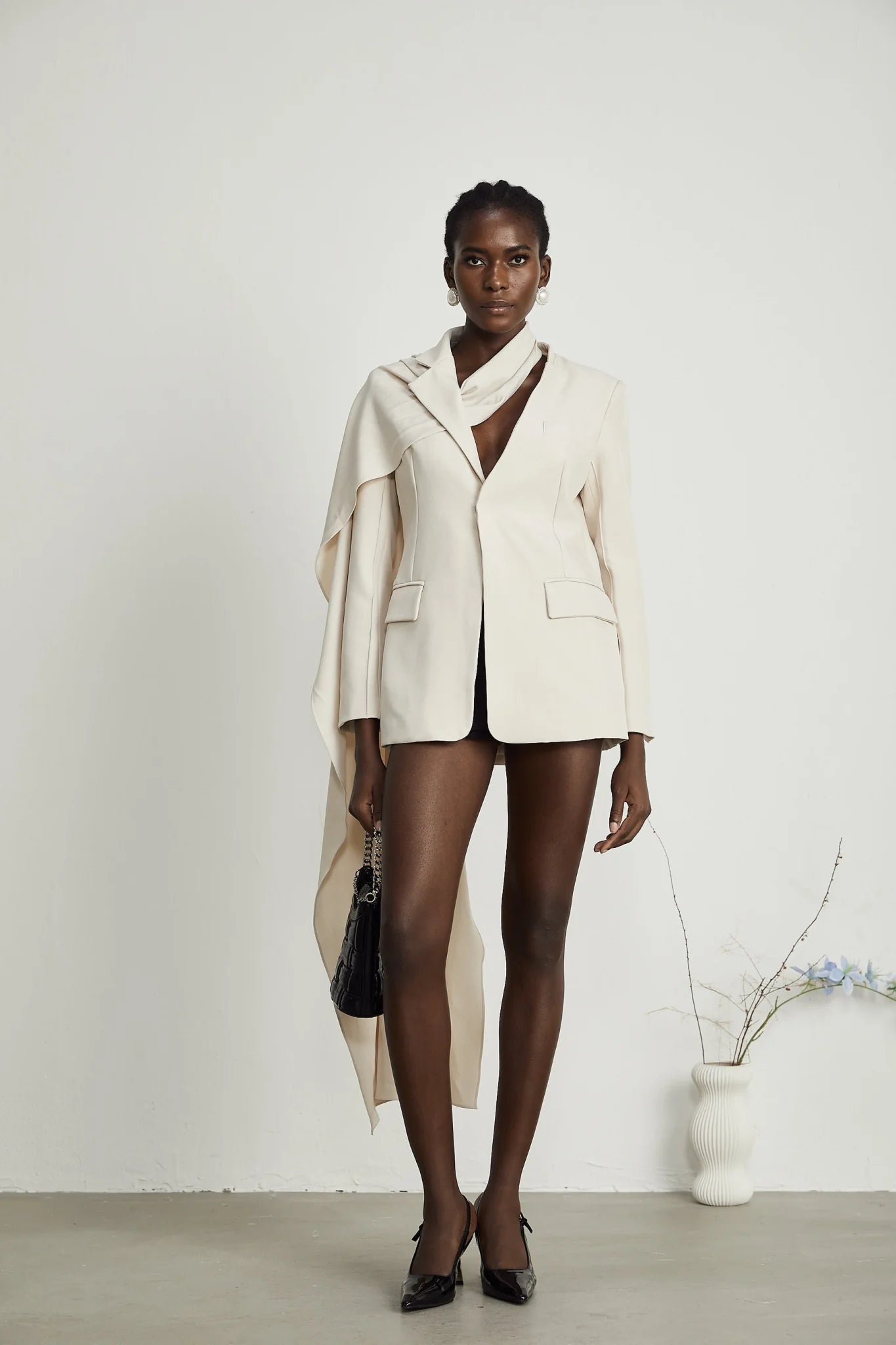 Marina Classic Jacket with Scarf Detailing