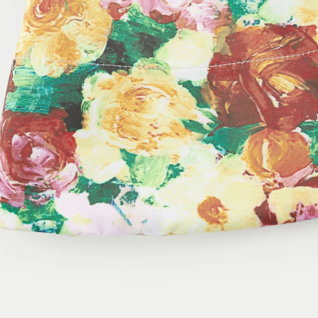 Marina Mini Dress Floral ALine Square Neck Chic