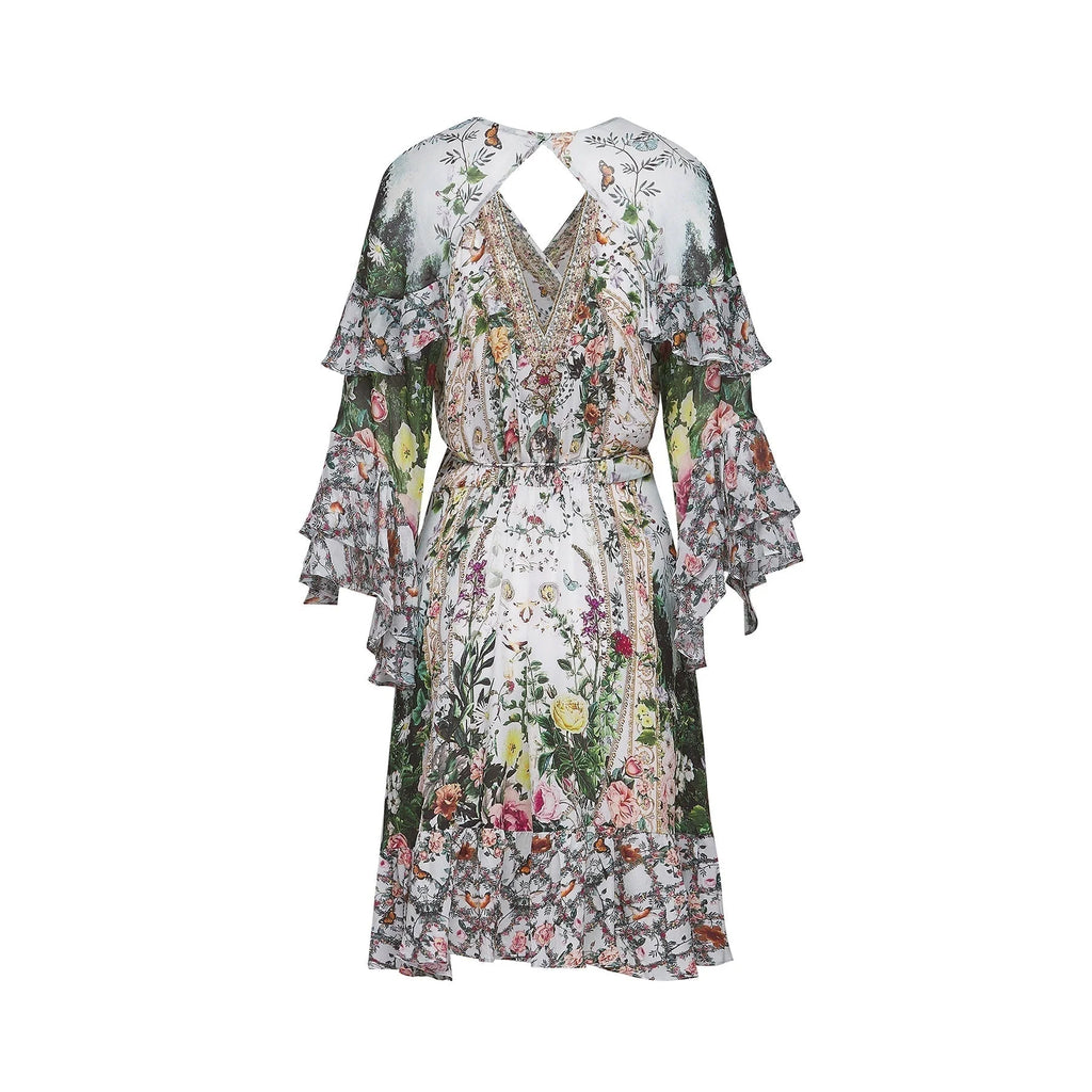 Mariuccia Mini Dress Renaissance Romance Ruffle & Crystal
