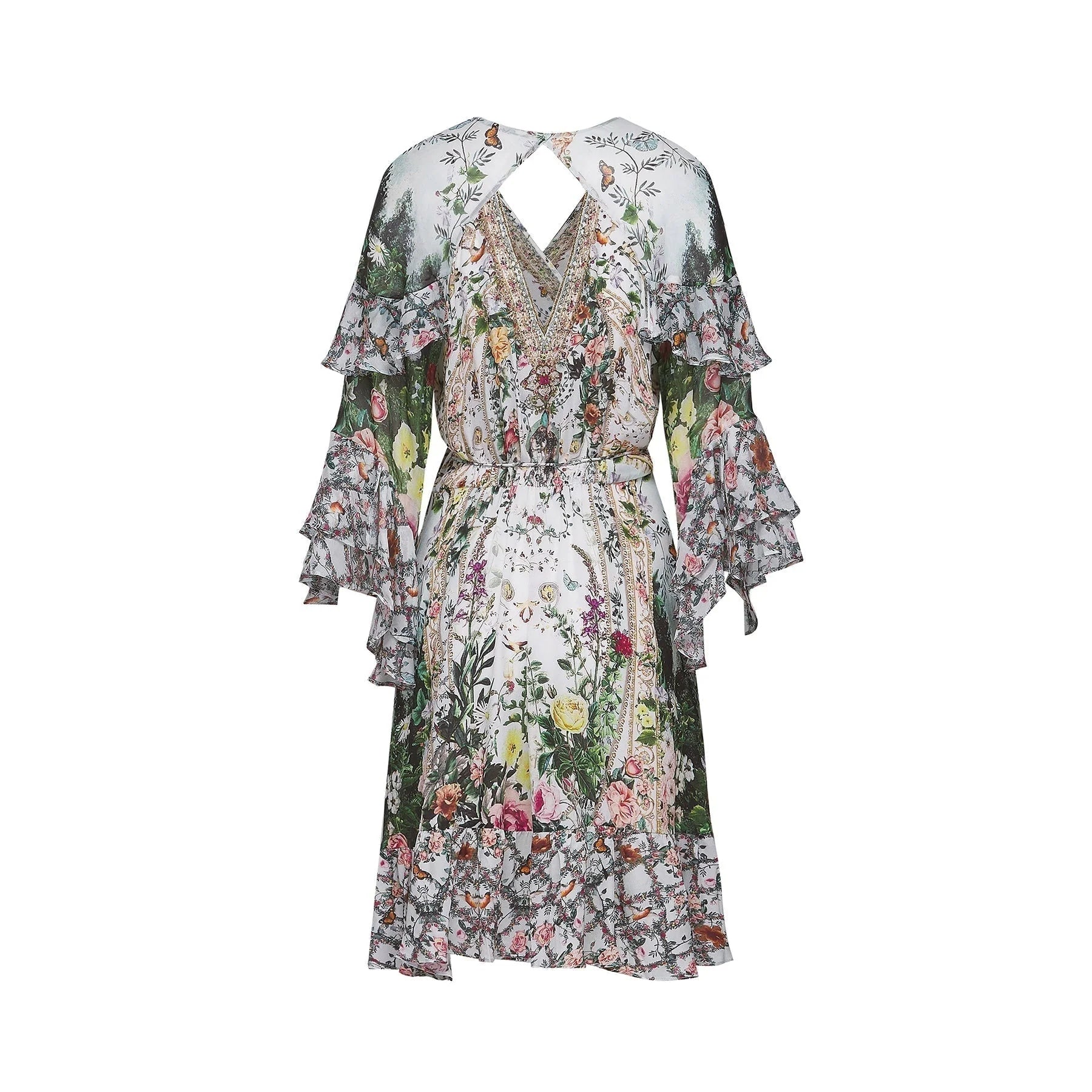Mariuccia Mini Dress Renaissance Romance Ruffle & Crystal
