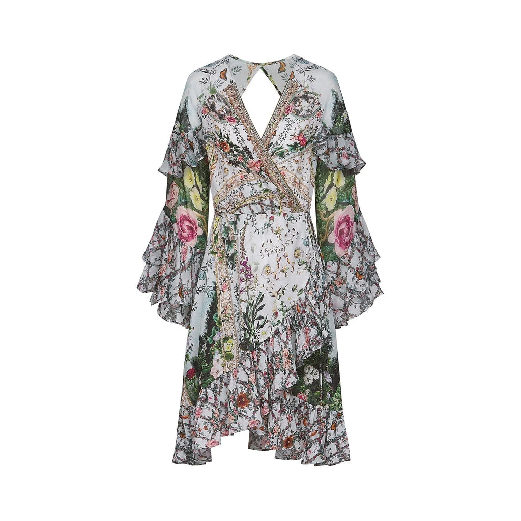 Mariuccia Mini Dress Renaissance Romance Ruffle & Crystal