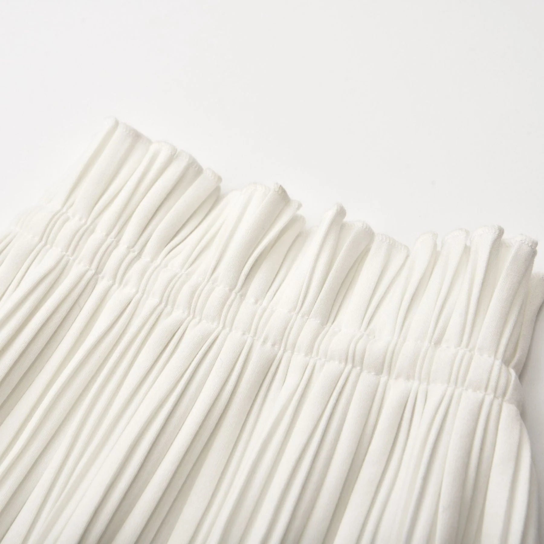 Mariuccia Skirt & Top Set White Pleated Open Back & Slit