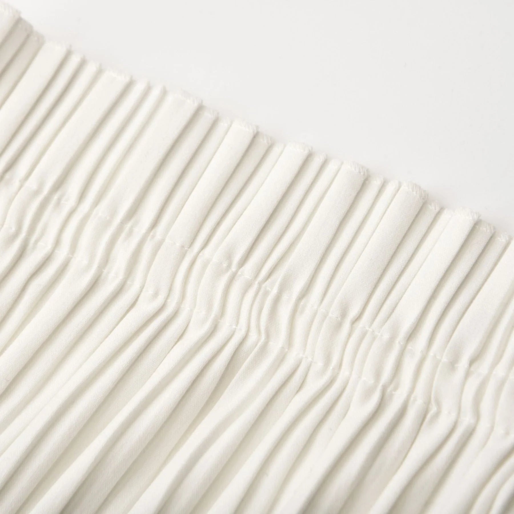Mariuccia Skirt & Top Set White Pleated Open Back & Slit