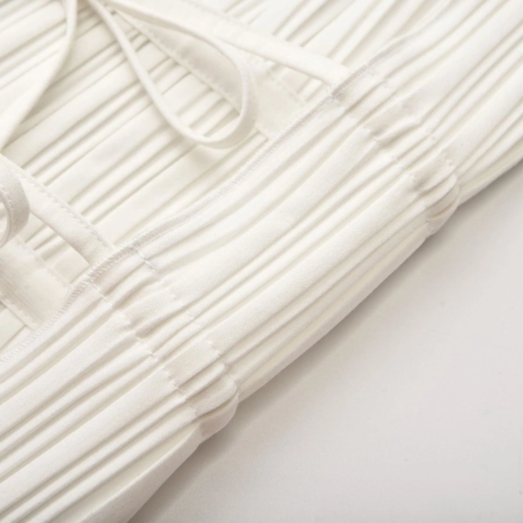 Mariuccia Skirt & Top Set White Pleated Open Back & Slit