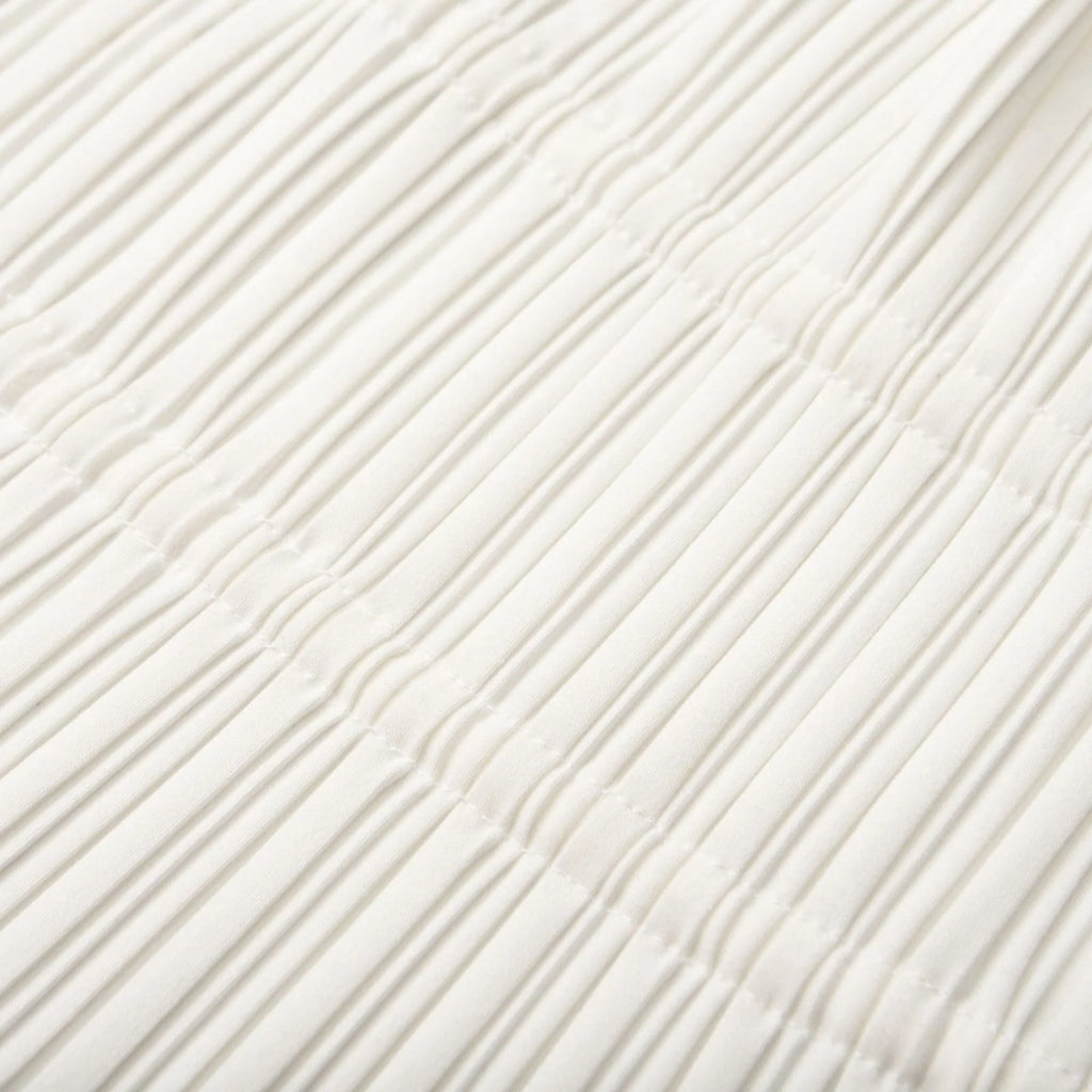 Mariuccia Skirt & Top Set White Pleated Open Back & Slit
