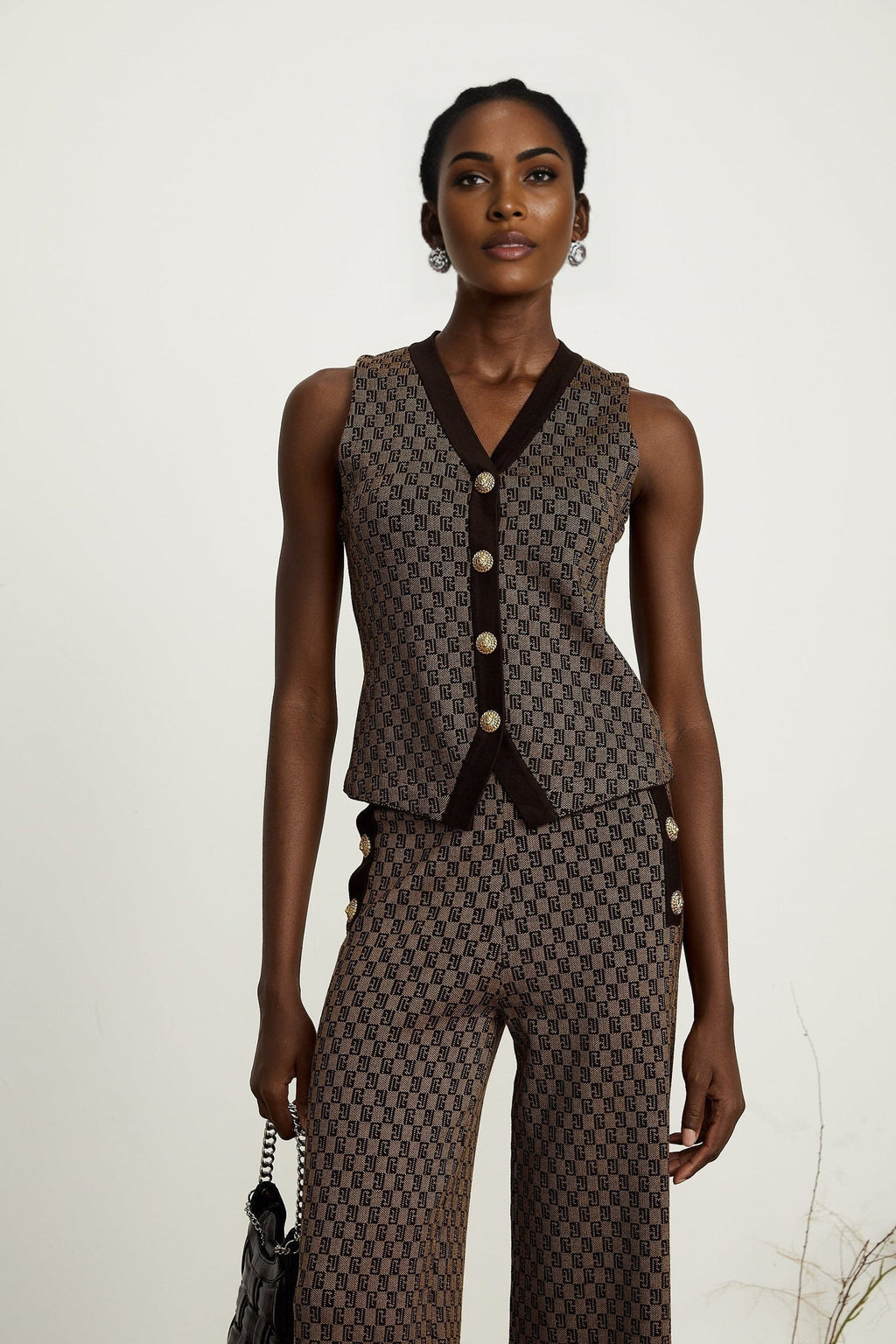 Marley Top & Trousers Monogram Jacquard Matching Set