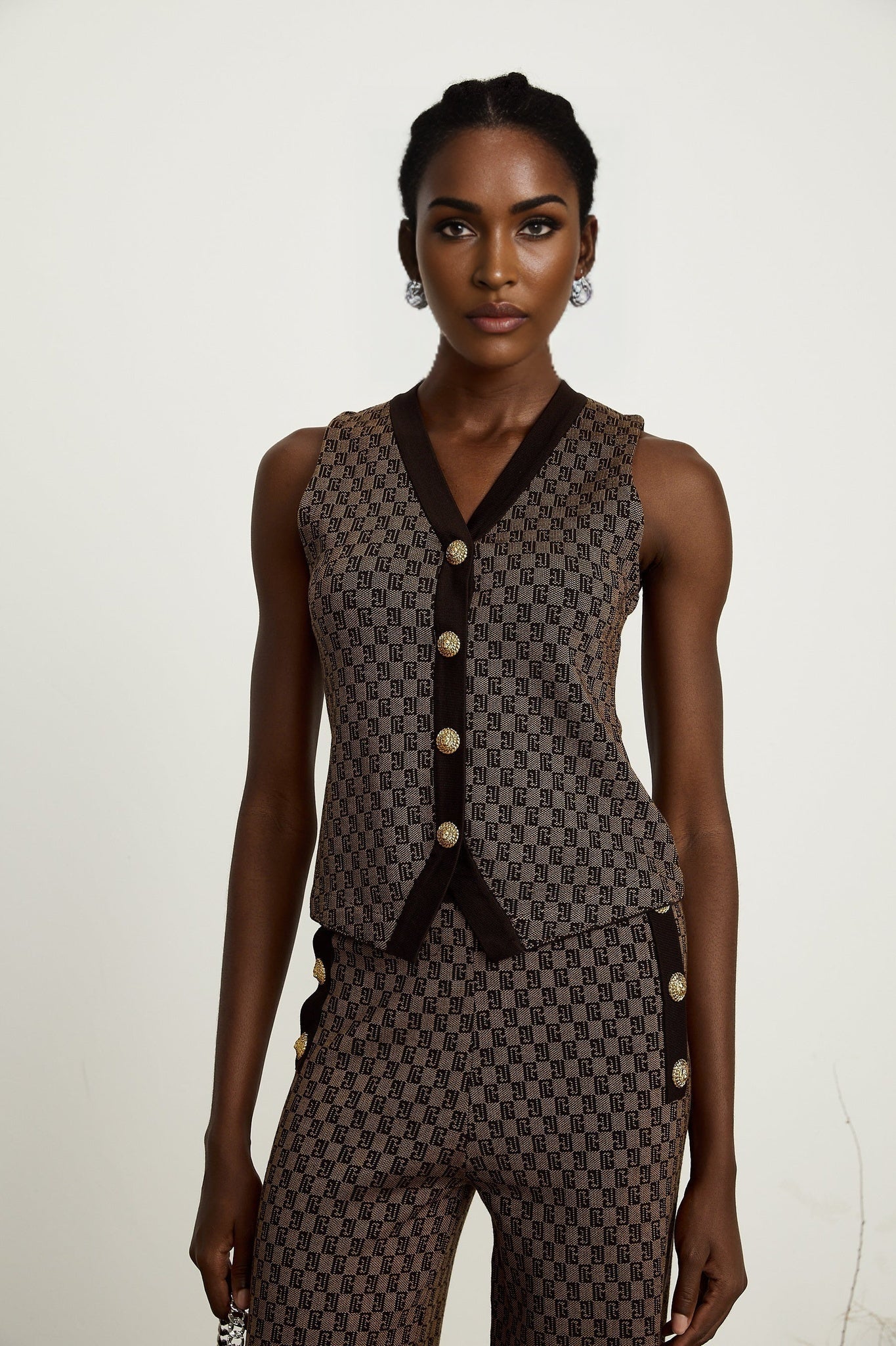 Marley Top & Trousers Monogram Jacquard Matching Set