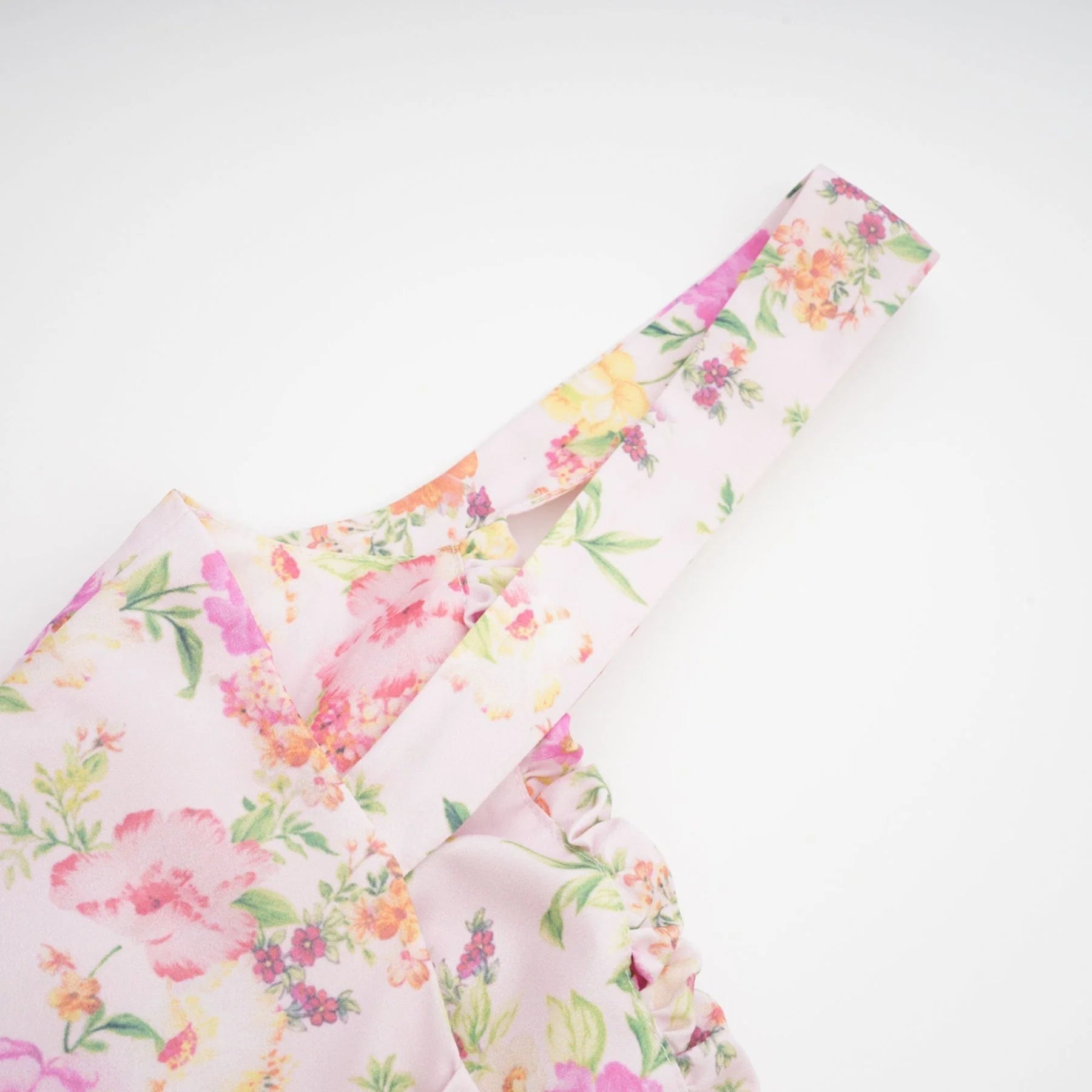 Marta Mini Dress Pink Floral Corset Pleat Tie Zip