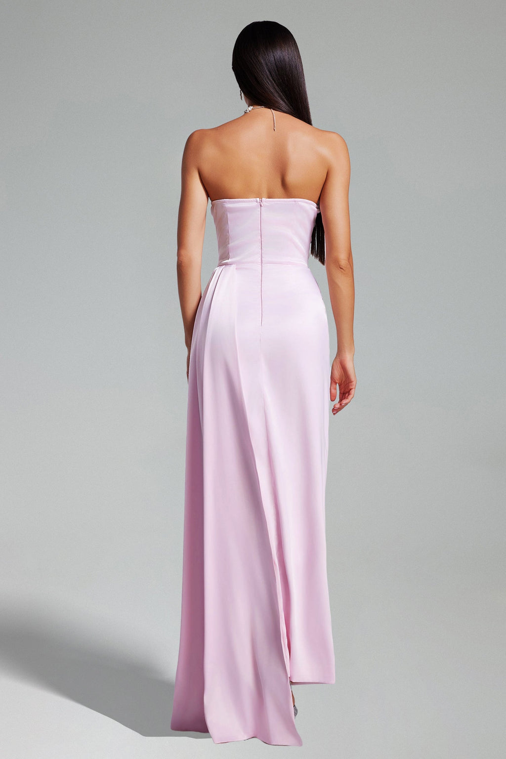 Martina Pink Satin Cut-Out Dress