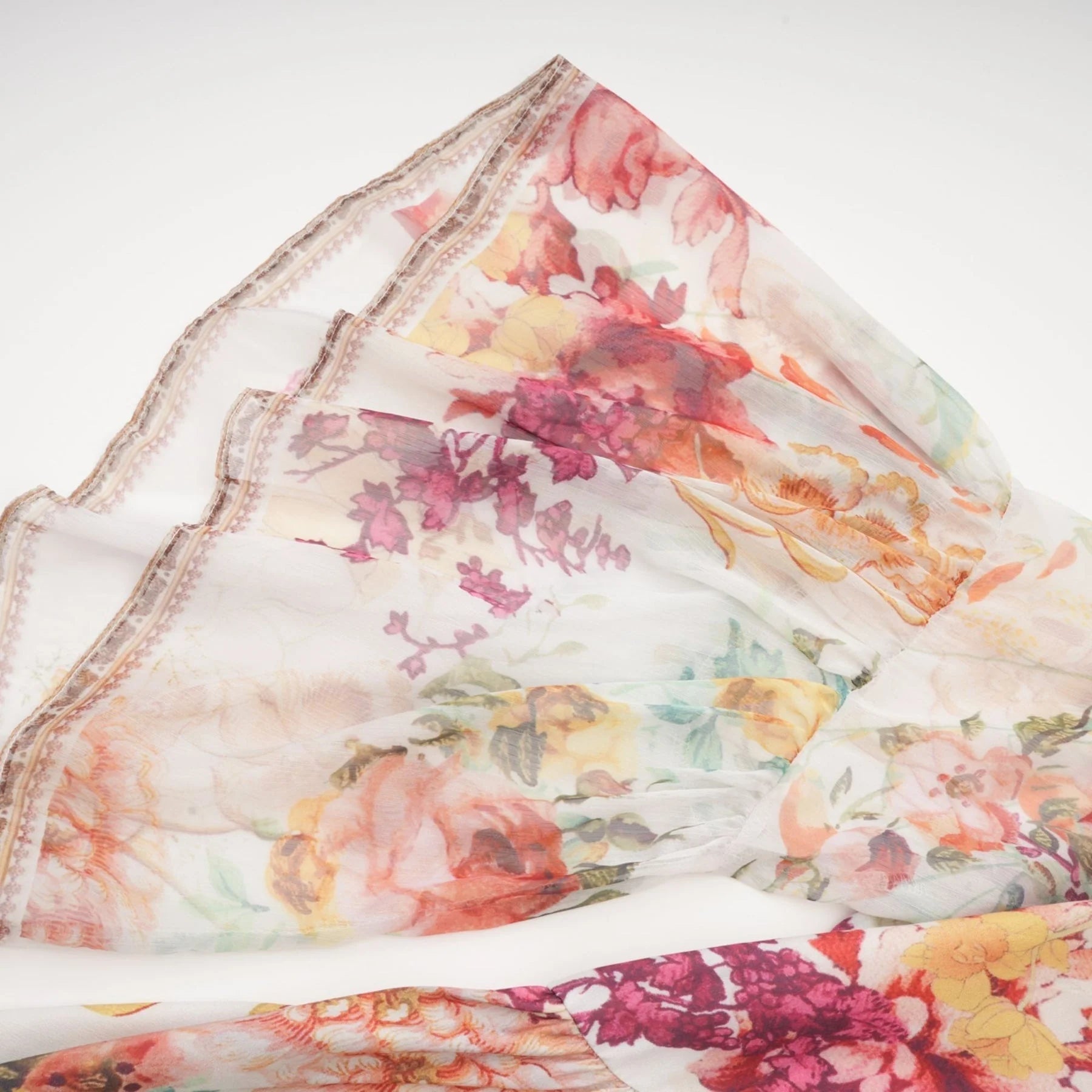 Mary Blouse with Floral Print & Crystal Embellishments