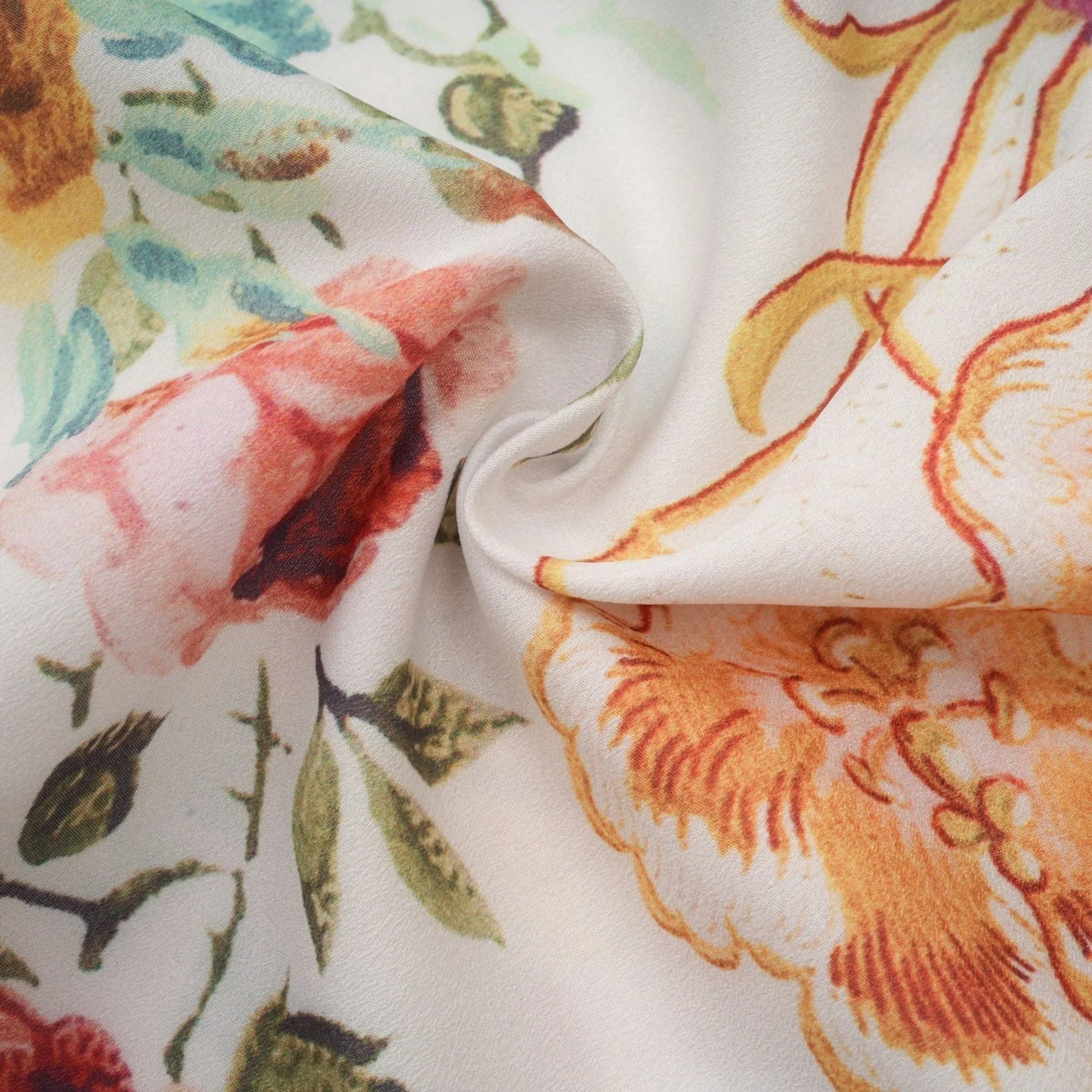 Mary Blouse with Floral Print & Crystal Embellishments
