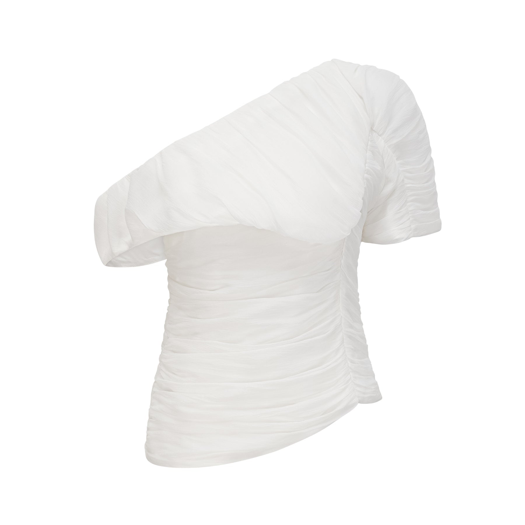 Mary Top & Trousers White Asymmetric One Shoulder Matching