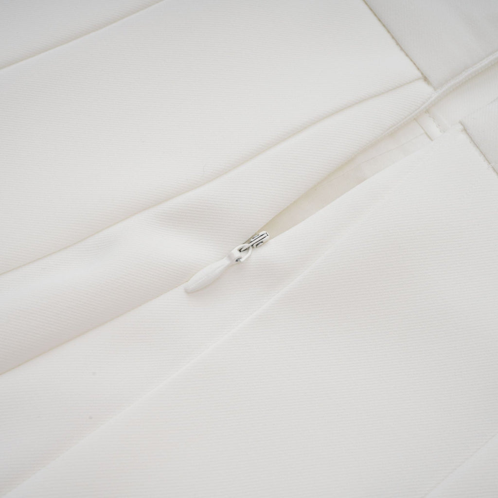 Mary Top & Trousers White Asymmetric One Shoulder Matching
