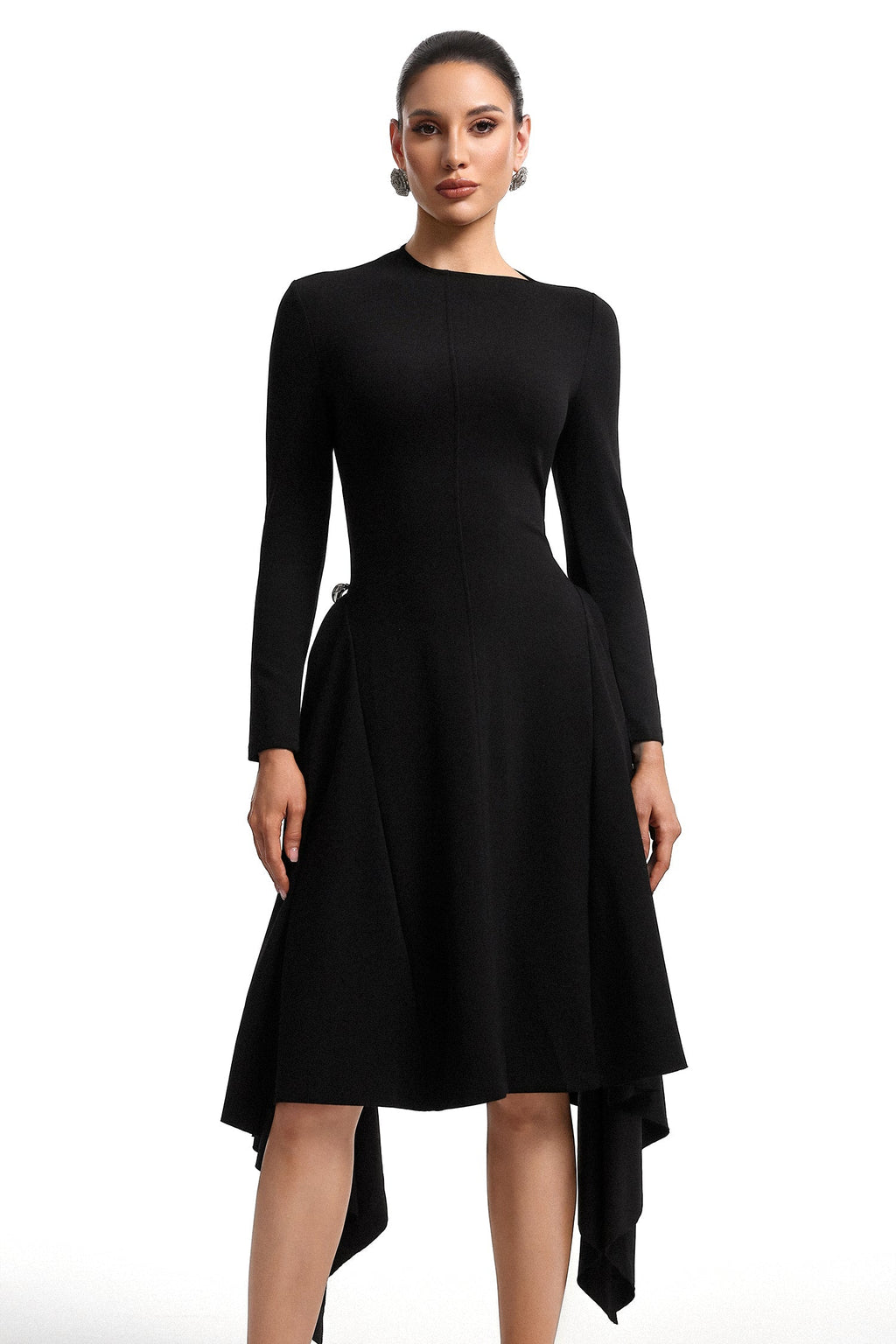 Matilde Black High Low Hemline Dress for Special Occasions