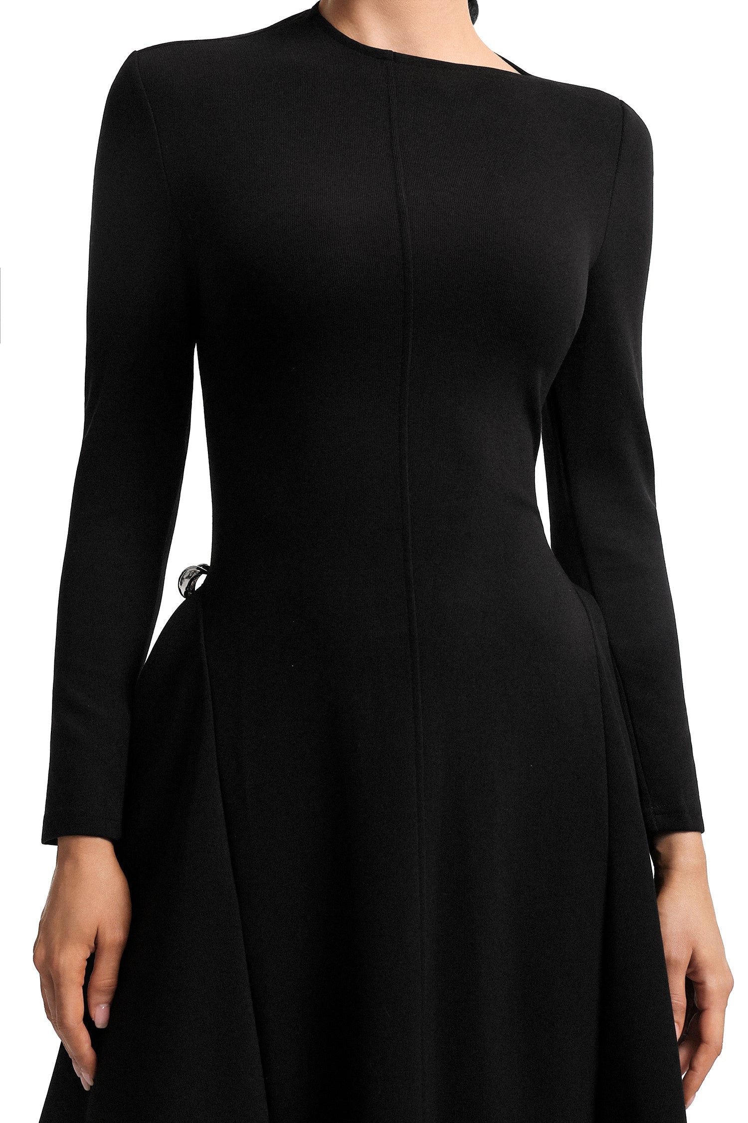 Matilde Black High-Low Hemline Dress