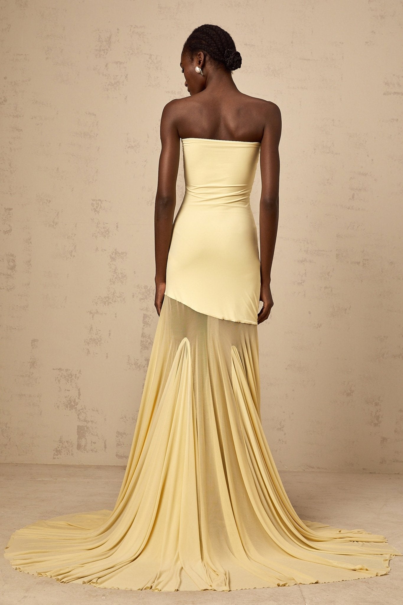 Matilde Maxi Dress - Off - Shoulder Tulle Pleated Floor - Length