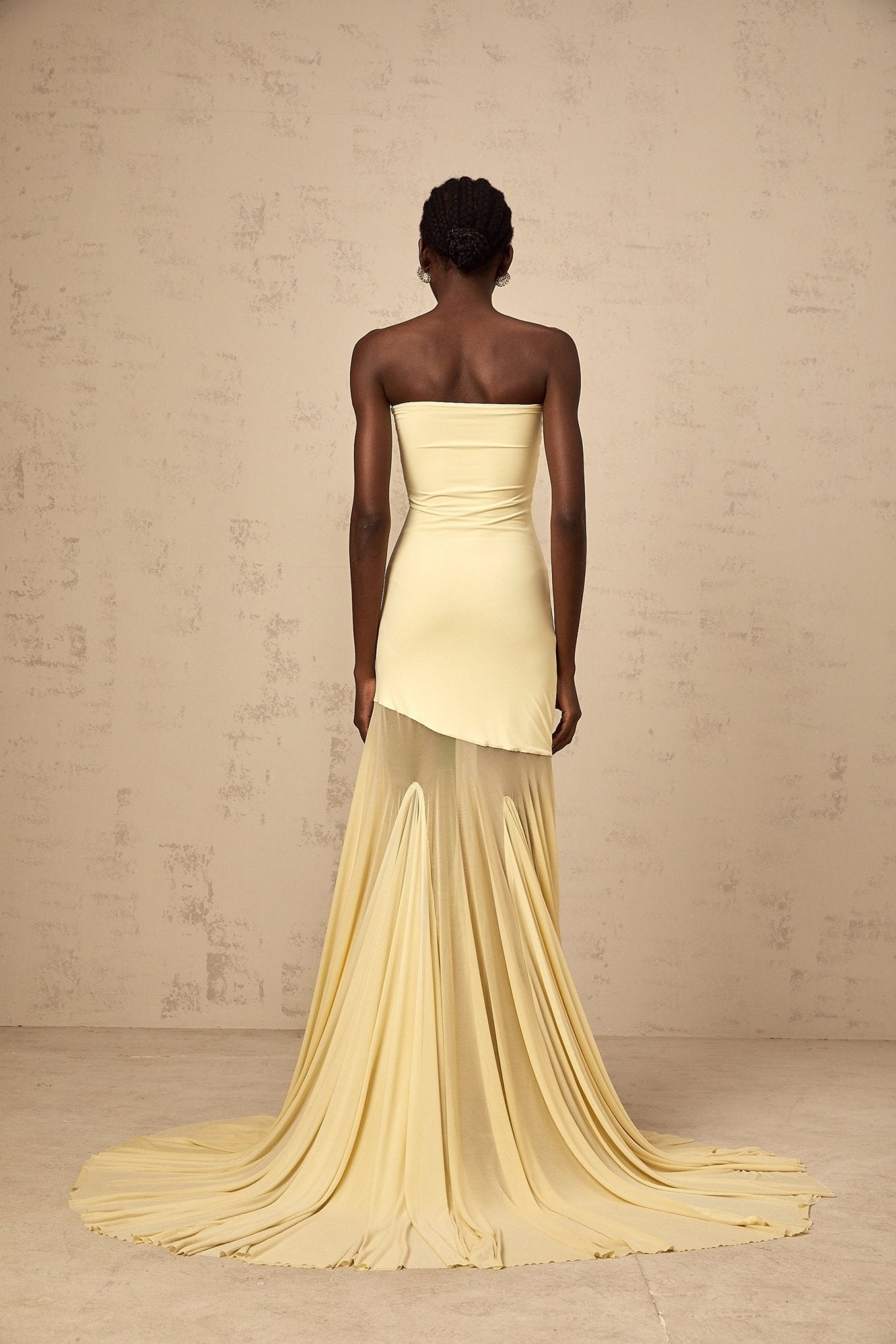 Matilde Maxi Dress - Off - Shoulder Tulle Pleated Floor - Length