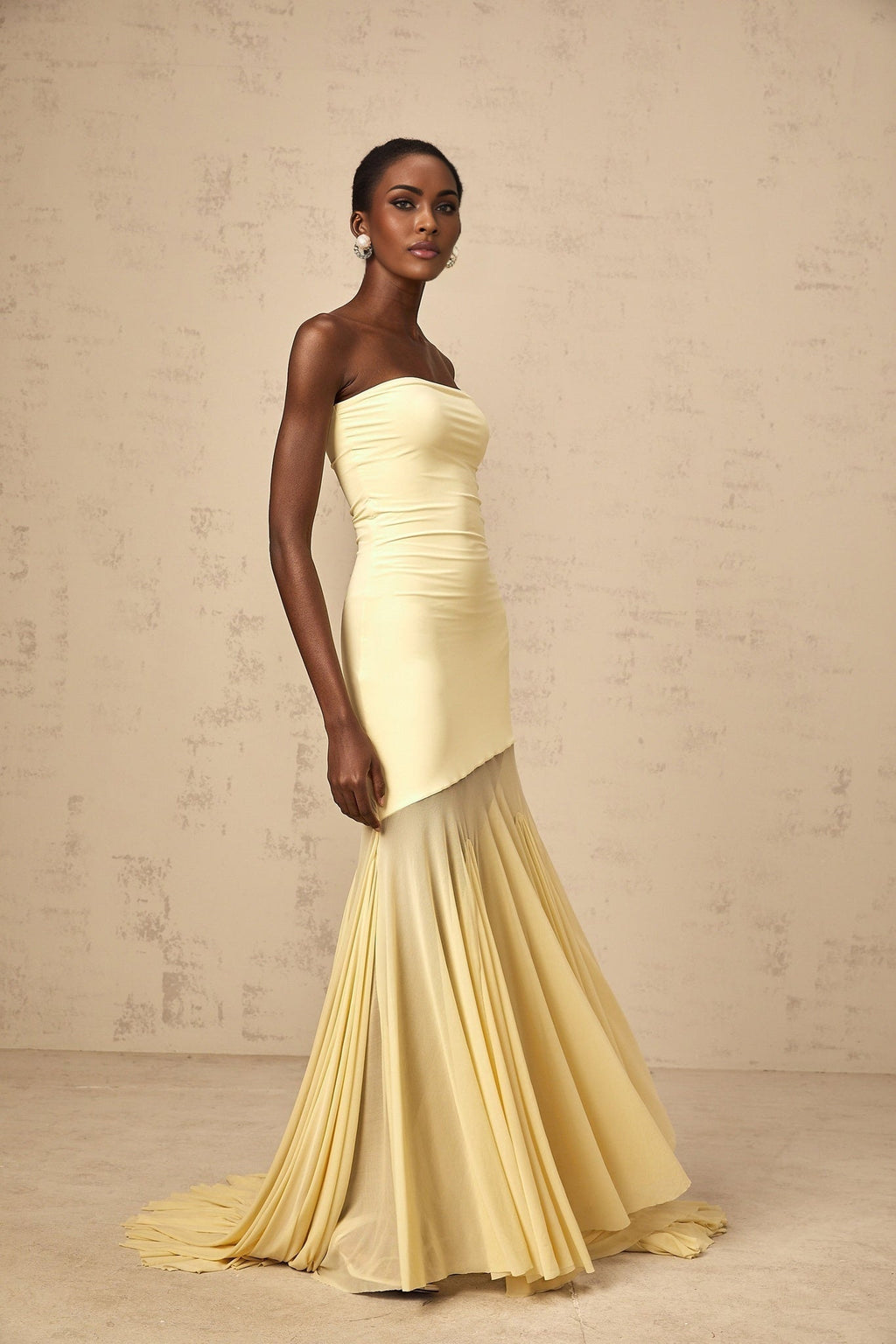 Matilde Maxi Dress - Off - Shoulder Tulle Pleated Floor - Length