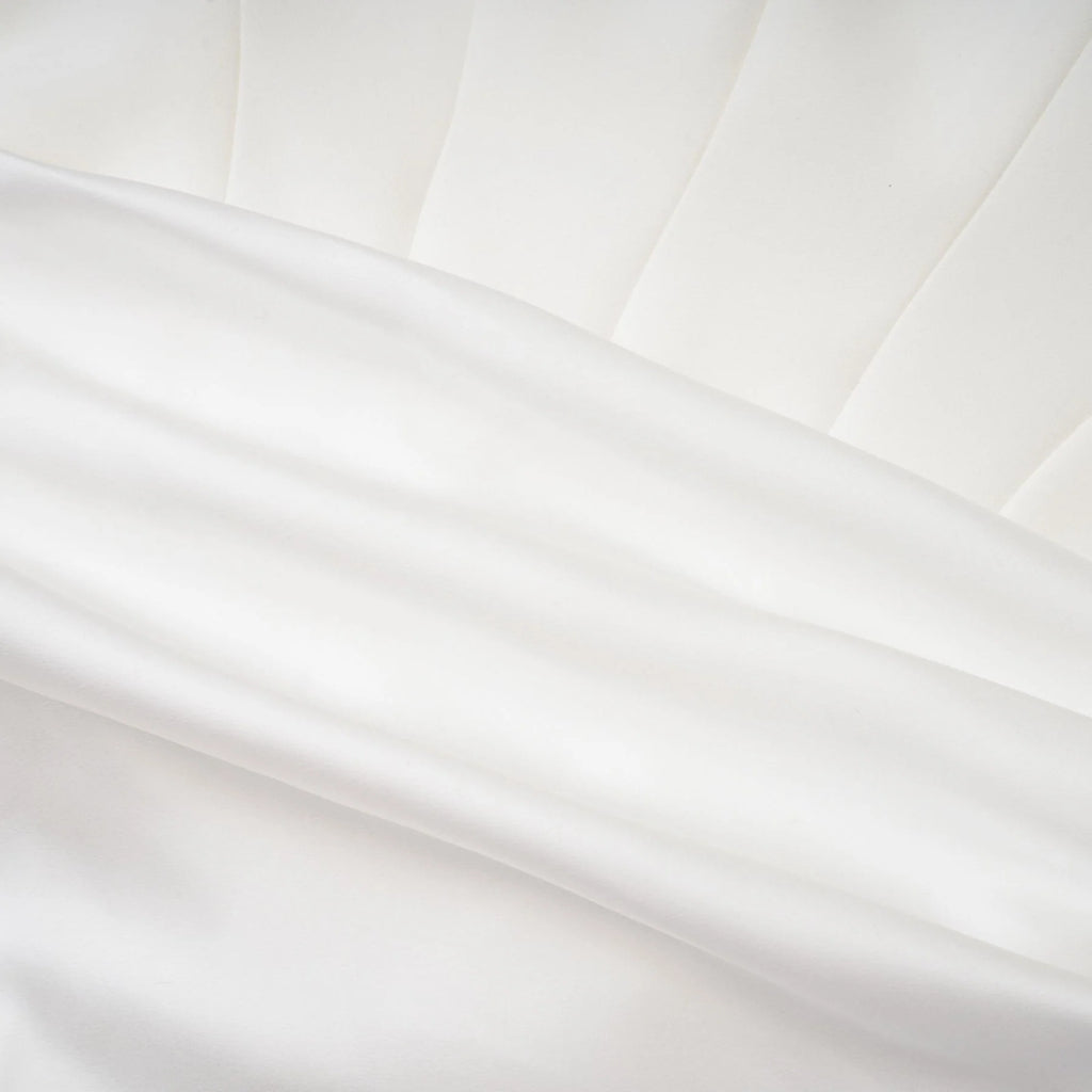 Mattea Maxi Dress in Crisp White & Off - Shoulder