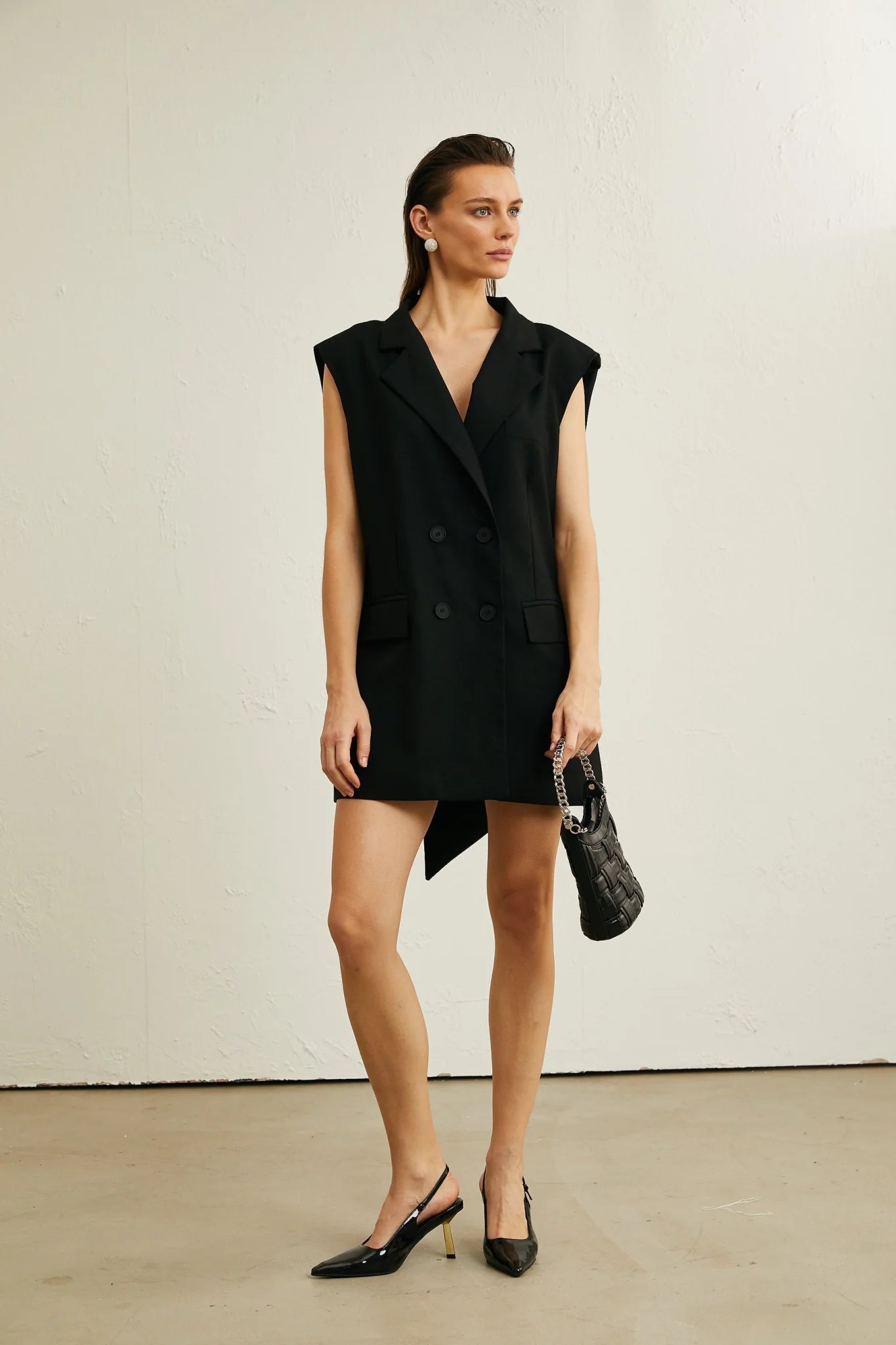 Maya Blazer with Bow Detail & Open Back