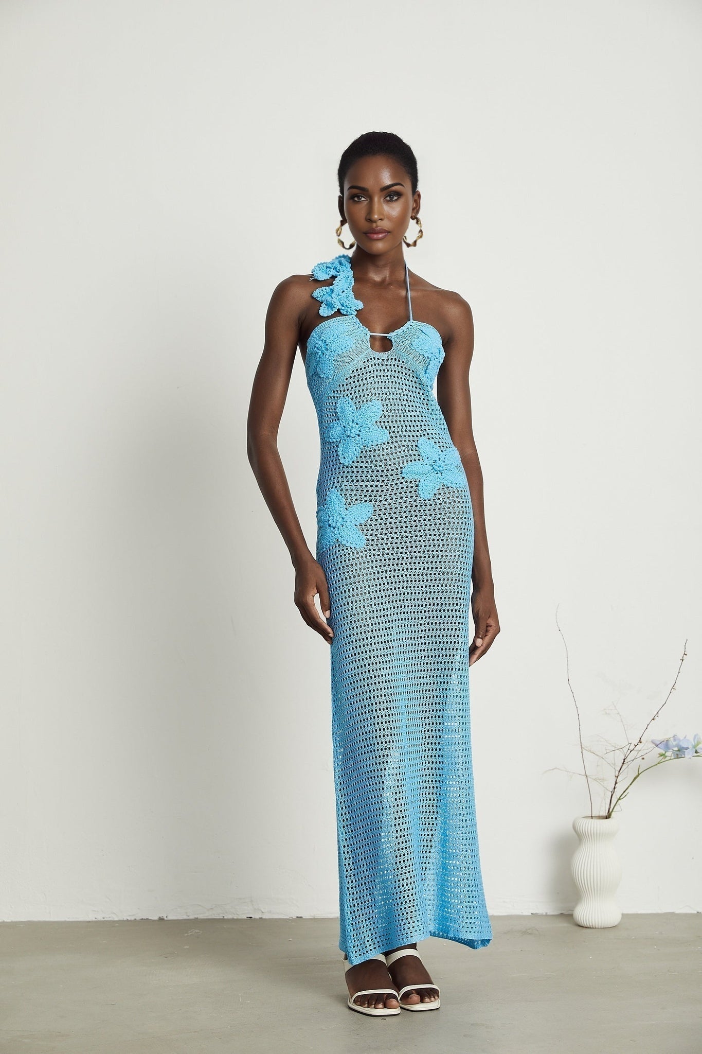 Maya Maxi Dress in Bright Blue