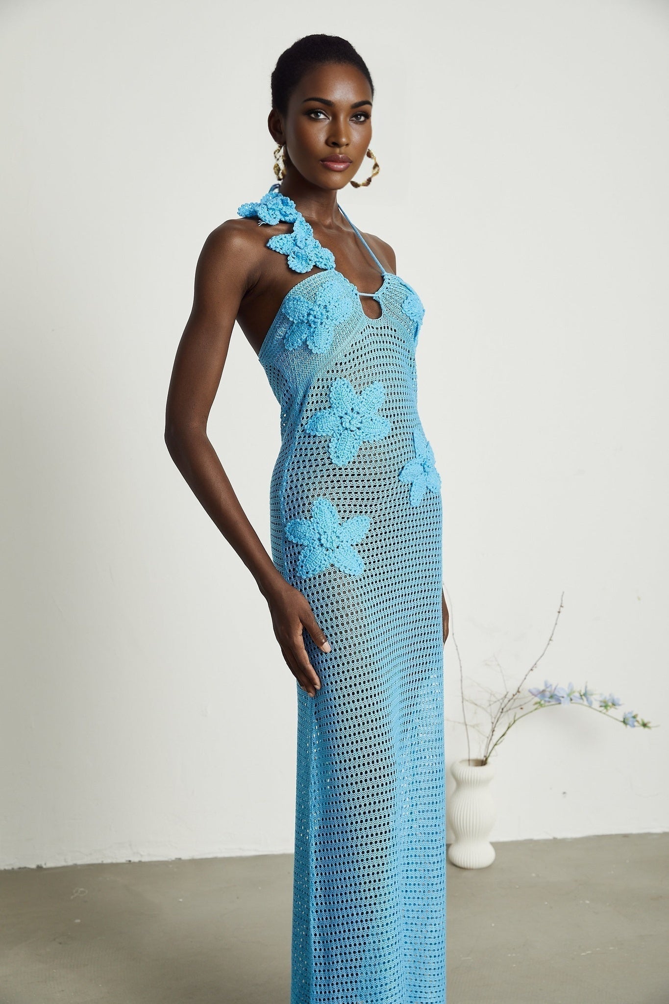 Maya Maxi Dress in Bright Blue