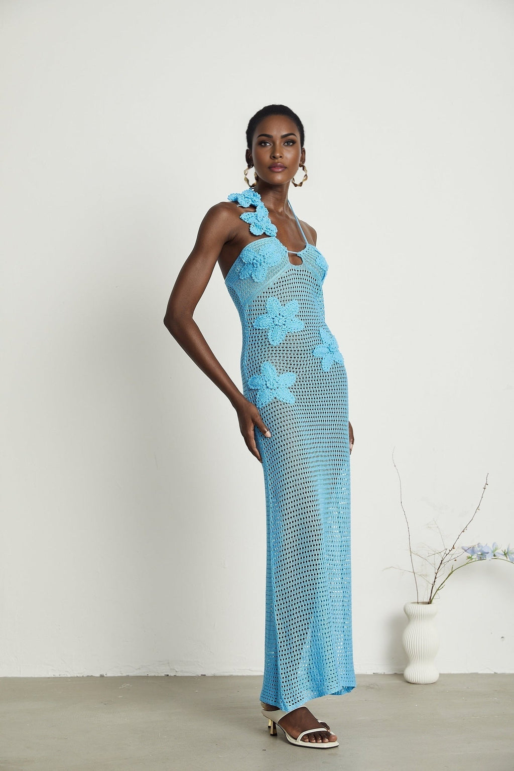 Maya Maxi Dress in Bright Blue