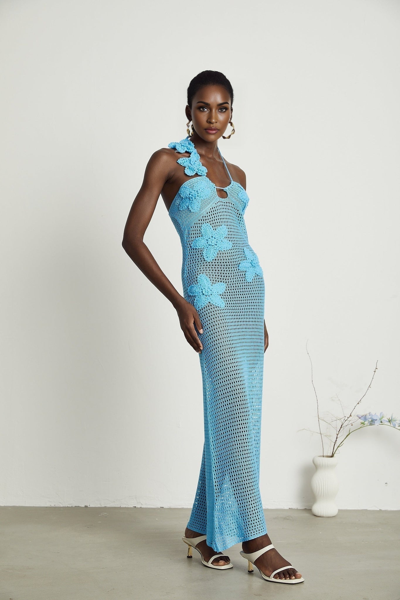 Maya Maxi Dress in Bright Blue