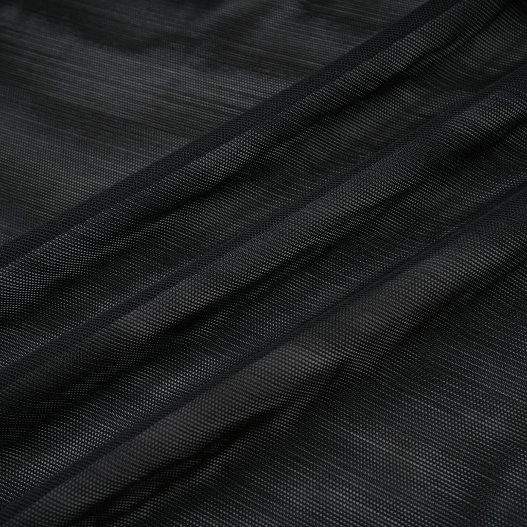 Melanie Dress Black Fishtail Mesh & Ruched Off - Shoulder Maxi