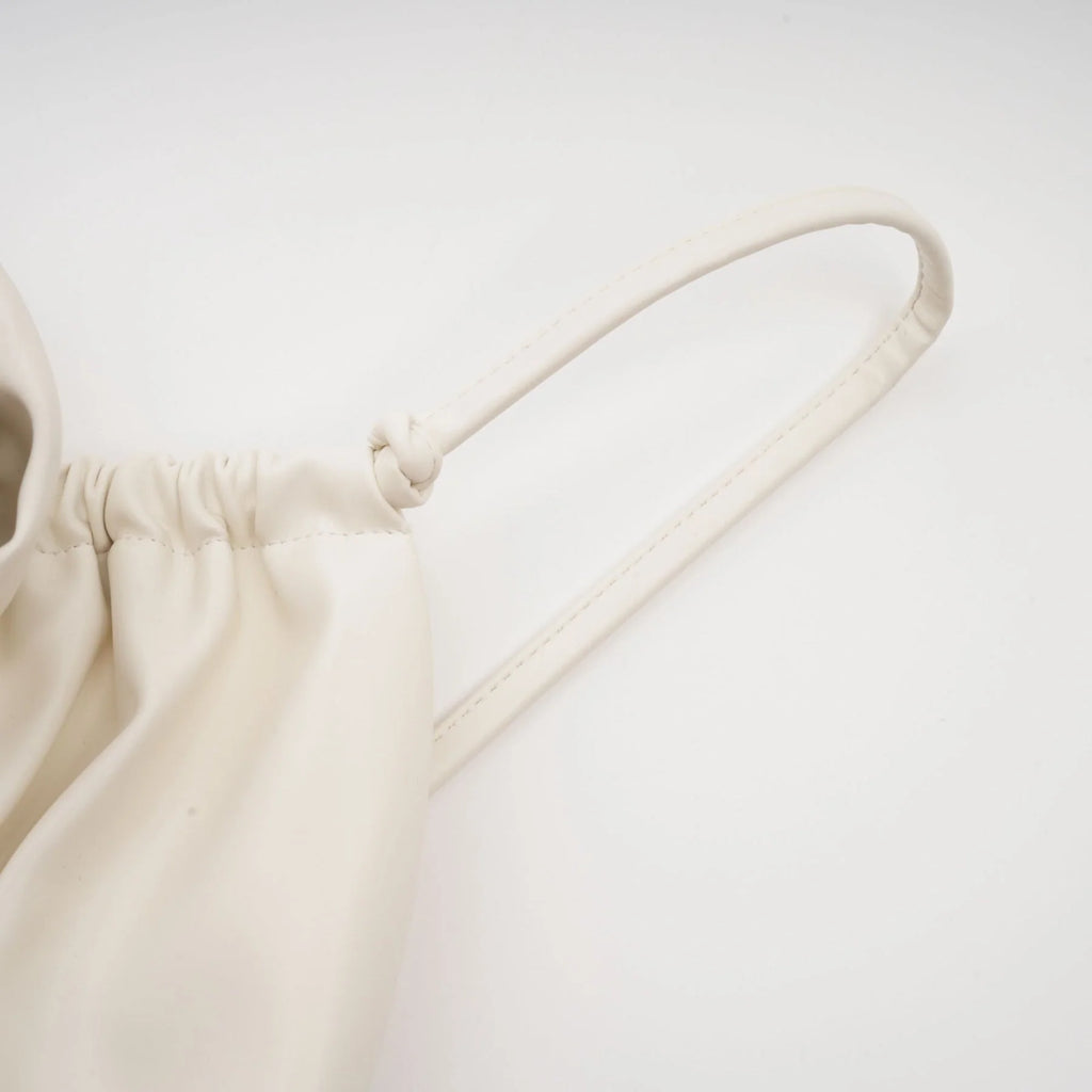 Meredith Floral Top White Leather Feel Applique & Zip