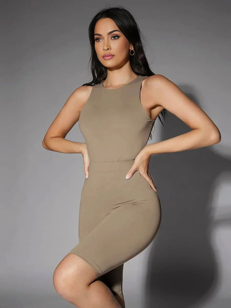 Michela Bodysuit - High Stretch Fabric Elasticity - Slim Fit Type - Sleeveless Length - Casual Style - Backless - Premium Quality - Modern Look