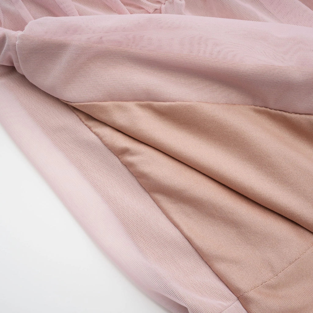 Mikayla Midi Dress Pink Sweetheart Puff Sleeve Open Back Zip