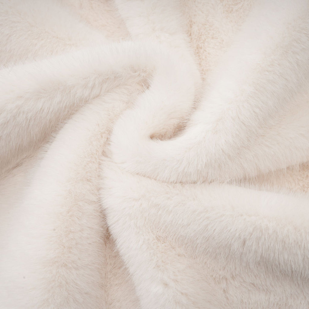 Miracle Jacket Miracle Faux Fur Double Breasted White & Stand