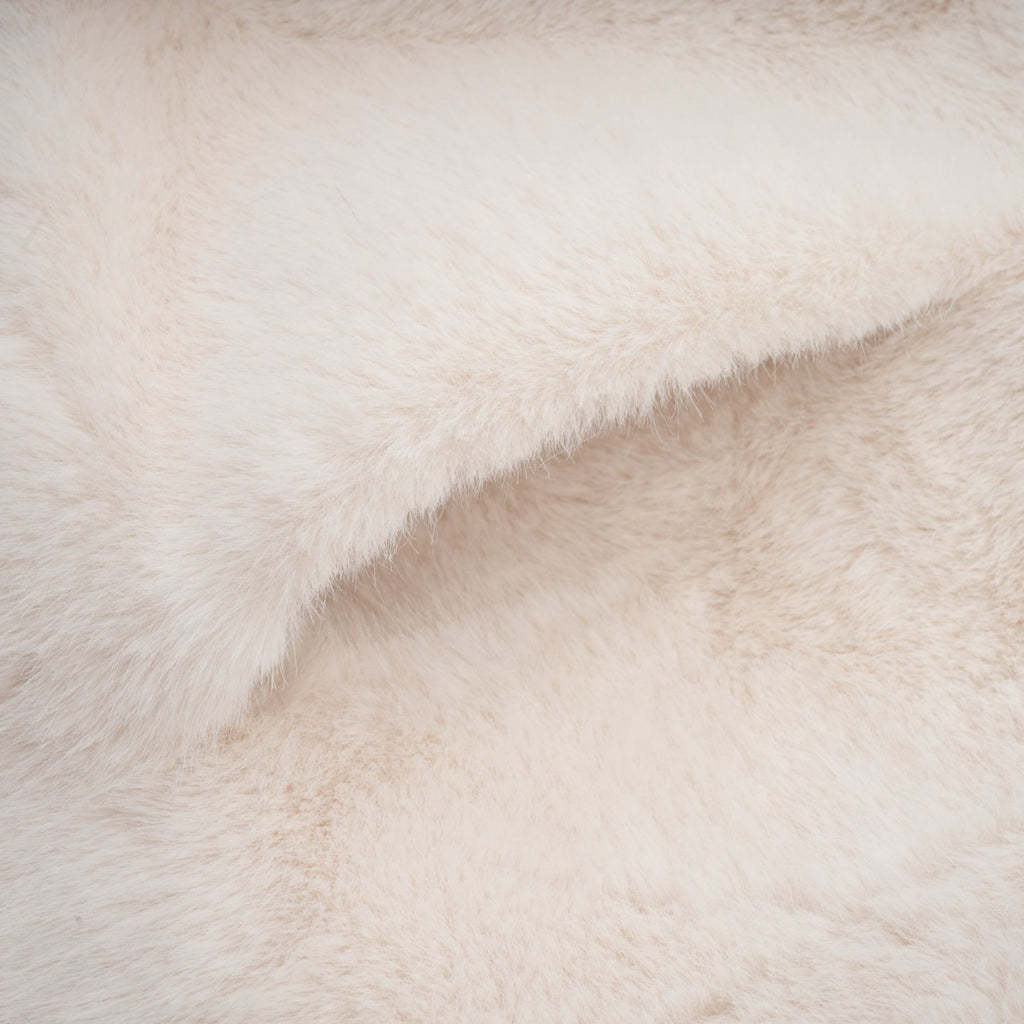 Miracle Jacket Miracle Faux Fur Double Breasted White & Stand