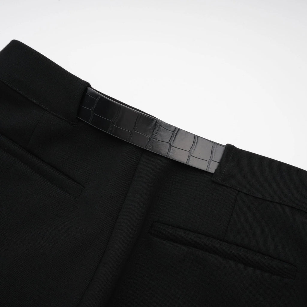 Miranda Black Belted Shorts with Gold - Tone Hardware