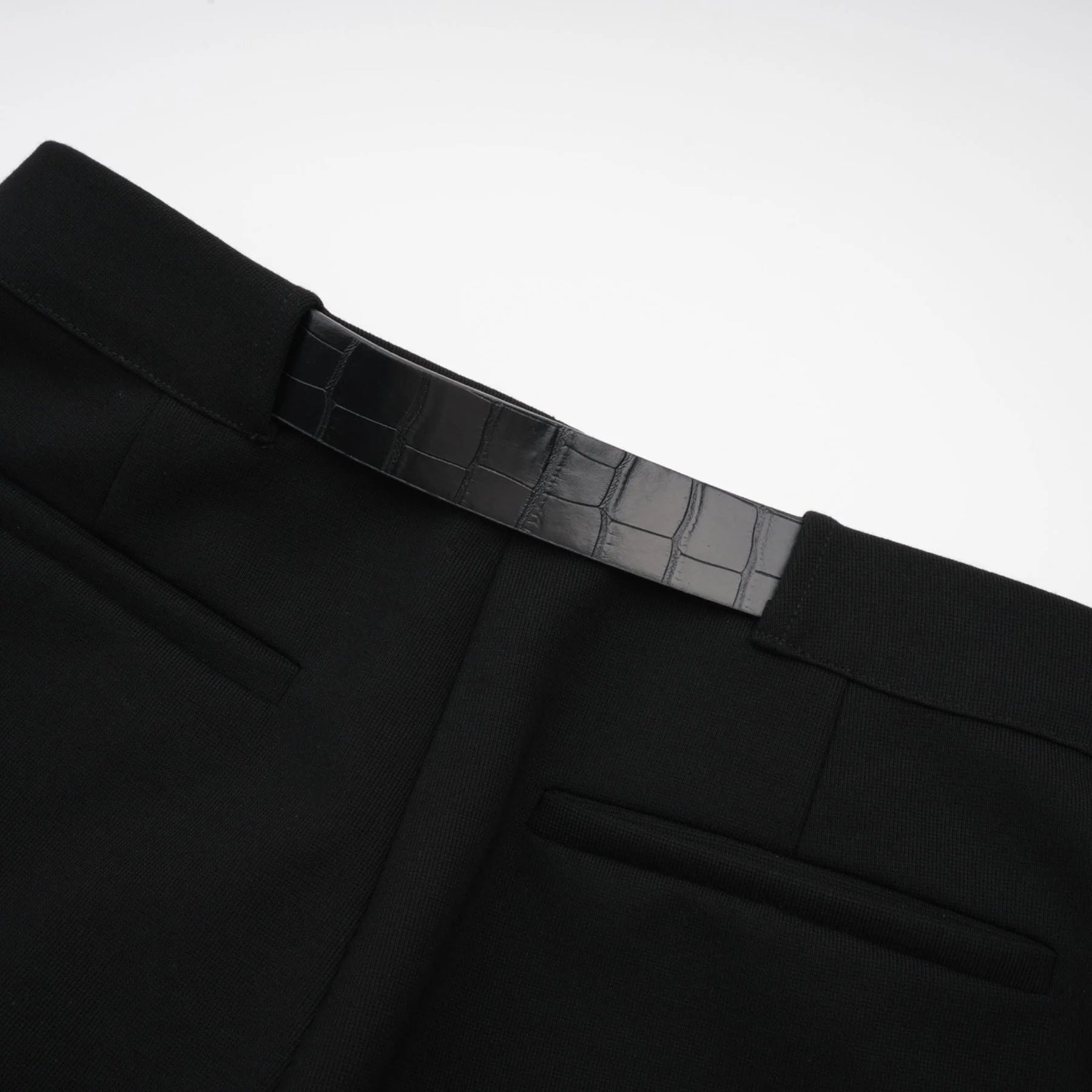Miranda Black Belted Shorts with Gold - Tone Hardware