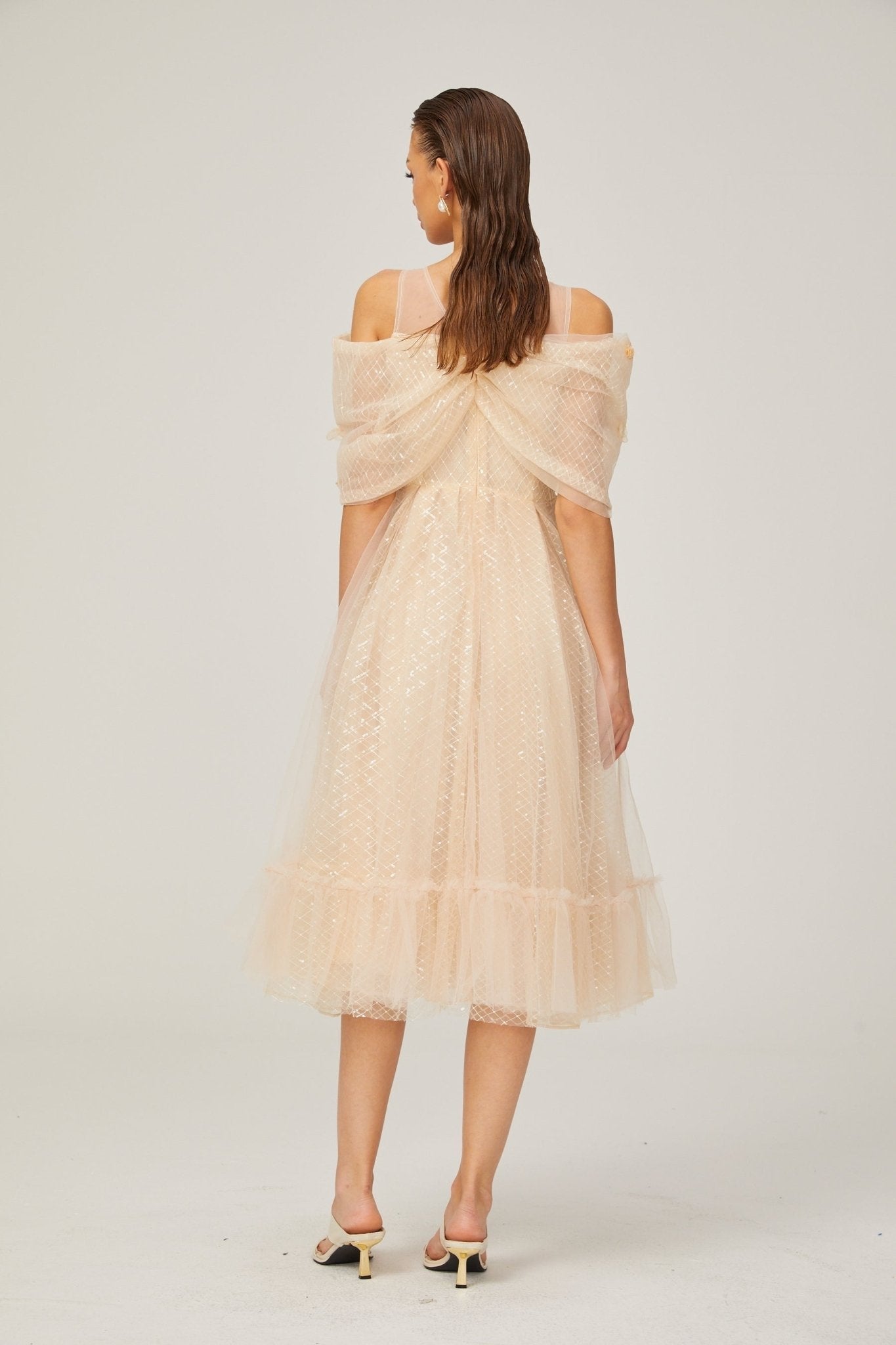 Miriam Check Pattern Midi Dress