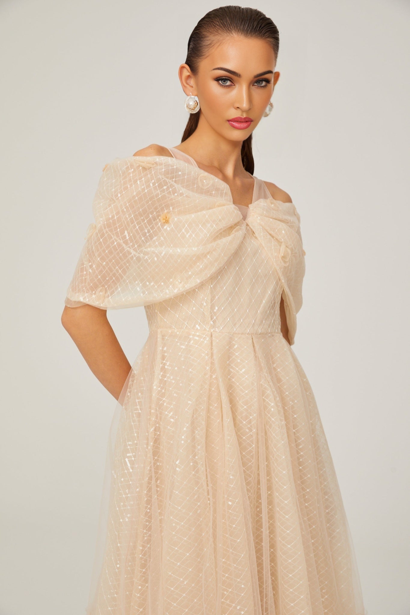 Miriam Check Pattern Midi Dress