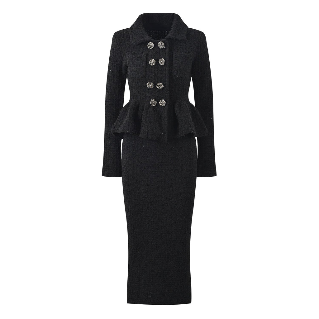 Nadia Top & Skirt Set - Tailored Two - Piece Ensemble - Structured Fit - Elegant Look