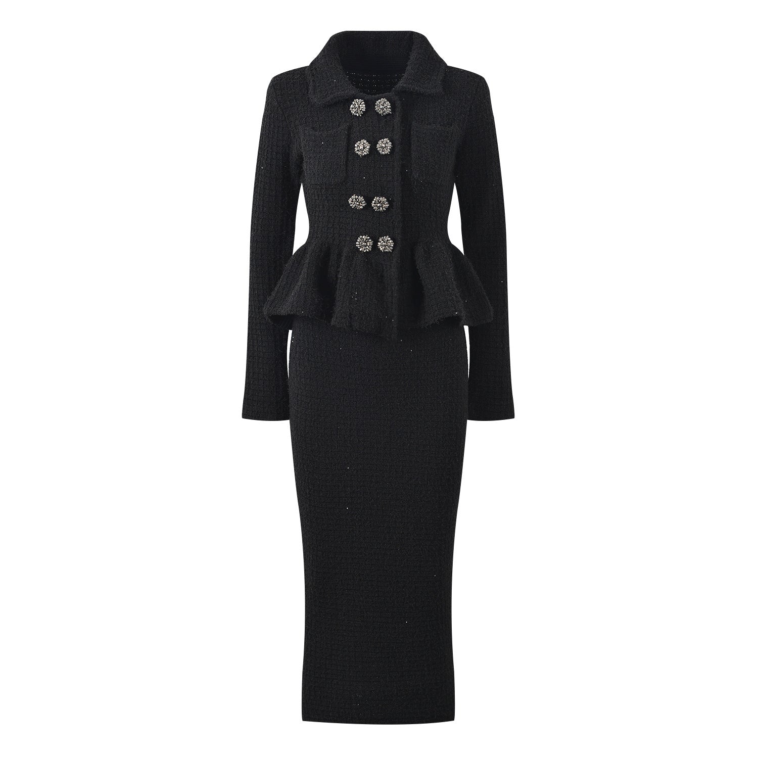 Nadia Top & Skirt Set - Tailored Two - Piece Ensemble - Structured Fit - Elegant Look