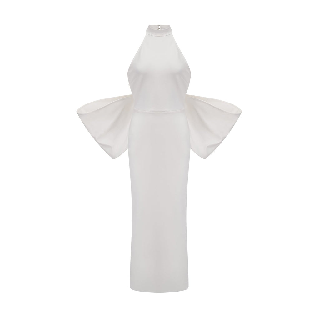 Natalia Dress White Oversize - Bow Maxi
